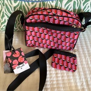 DVF for TARGET Pink Crossbody Geometric New with tags. Includes change purse!